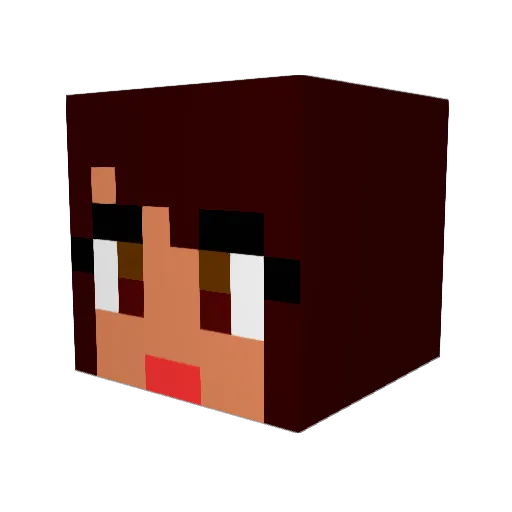 MariaS01 Minecraft avatar head, 3D render