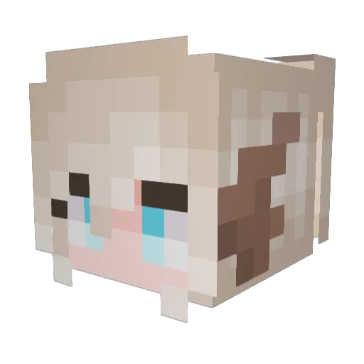 MariaSofragiu Minecraft avatar head, 3D render