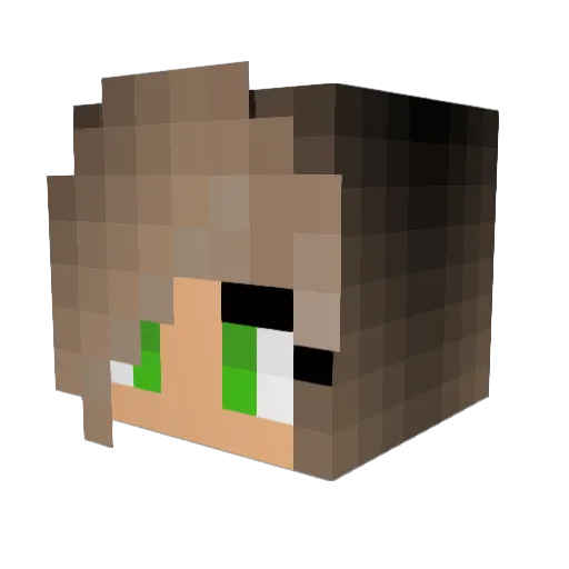 Maria_12345 Minecraft avatar head, 3D render