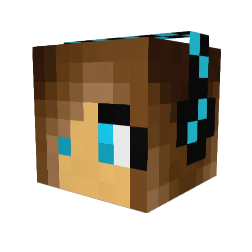 Maria_Fe Minecraft avatar head, 3D render