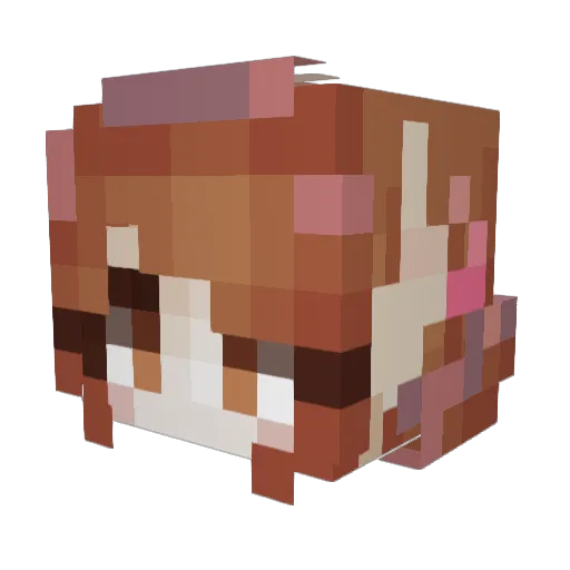 Mariaaa_lrv Minecraft avatar head, 3D render