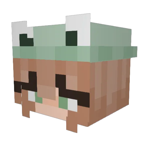 Mariabye_ Minecraft avatar head, 3D render
