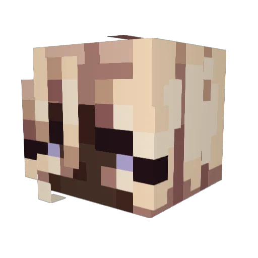 Mariaikinhas Minecraft avatar head, 3D render