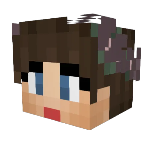 MariajoL Minecraft avatar head, 3D render