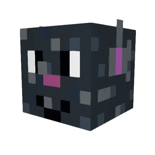 Marialla Minecraft avatar head, 3D render