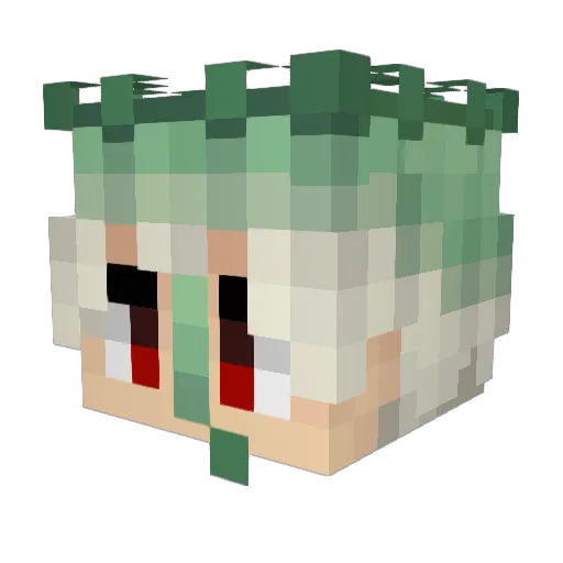 Marian_17th Minecraft avatar head, 3D render