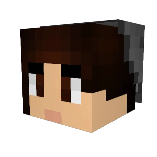 Mariana213 Minecraft avatar head, 3D render