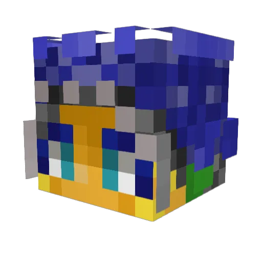 Mariana745 Minecraft avatar head, 3D render