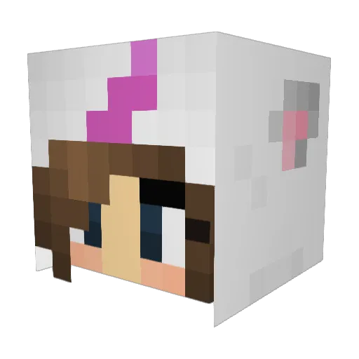 Marianellag Minecraft avatar head, 3D render