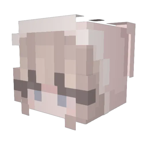 Mariann2011 Minecraft avatar head, 3D render