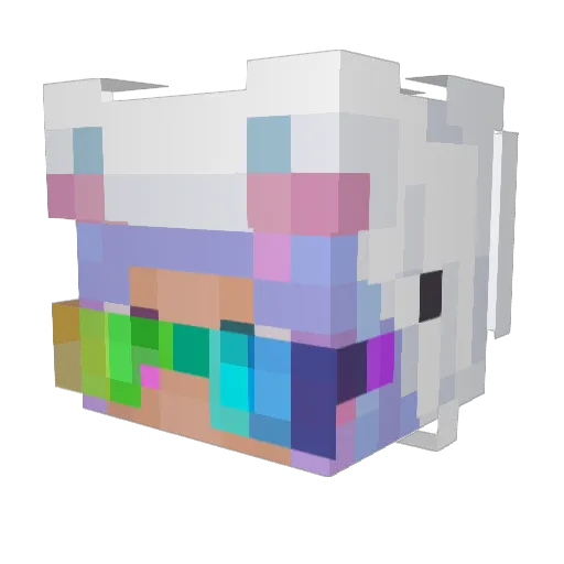 Marianouwuuu Minecraft avatar head, 3D render