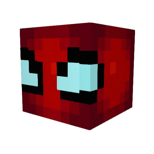 Mariaptv Minecraft avatar head, 3D render