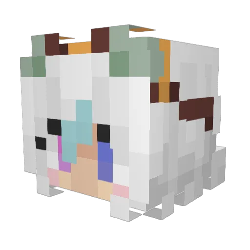 Mariatto Minecraft avatar head, 3D render