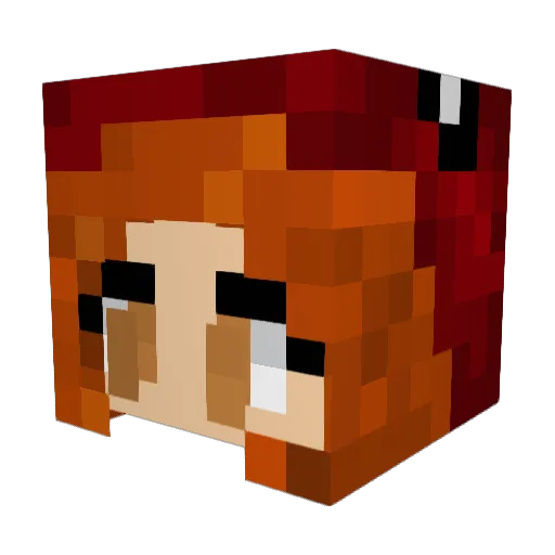 Mariay123 Minecraft avatar head, 3D render