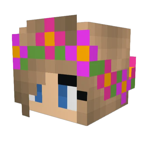 Maricalind Minecraft avatar head, 3D render