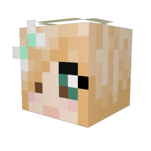 Marie1999 Minecraft avatar head, 3D render