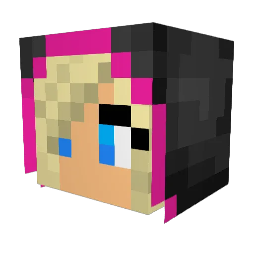 Marie287 Minecraft avatar head, 3D render