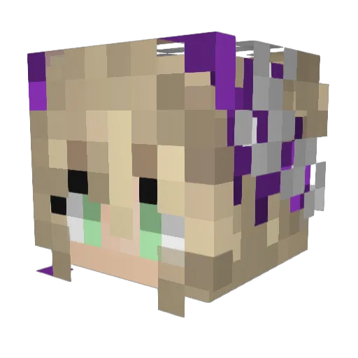 Marie3101 Minecraft avatar head, 3D render