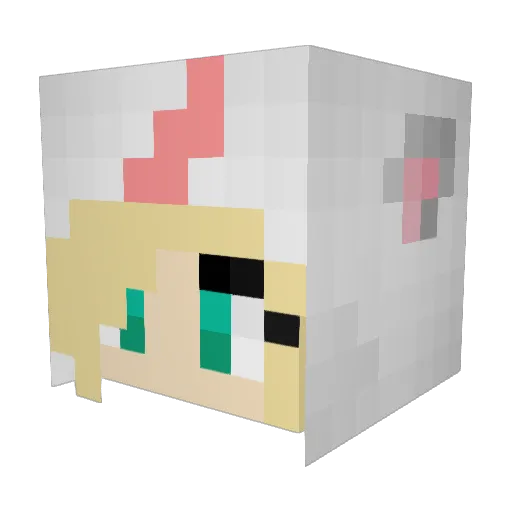 Marie95100 Minecraft avatar head, 3D render