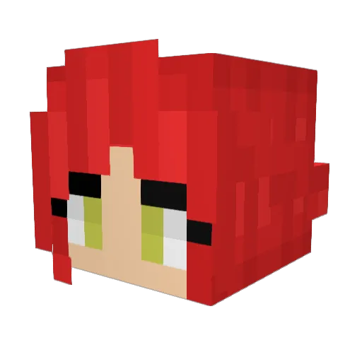 Marie975 Minecraft avatar head, 3D render