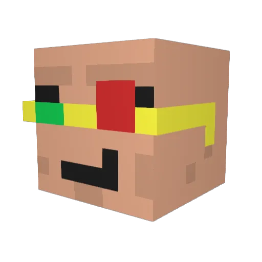 MarieAsh Minecraft avatar head, 3D render