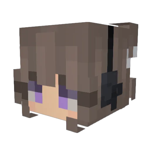 MarieAsten Minecraft avatar head, 3D render
