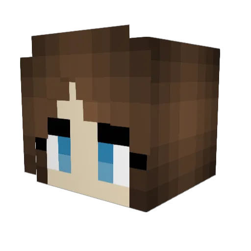 MarieClaireG Minecraft avatar head, 3D render