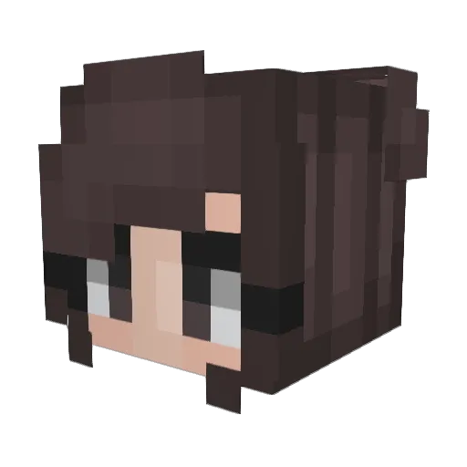 MarieCurryy Minecraft avatar head, 3D render