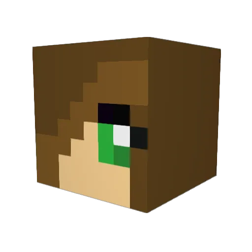 MarieHS Minecraft avatar head, 3D render