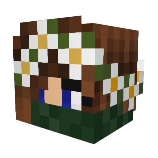 MarieLouiseee Minecraft avatar head, 3D render