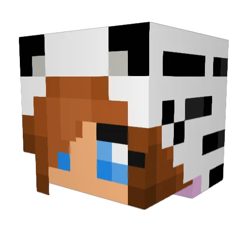 MarieMC Minecraft avatar head, 3D render