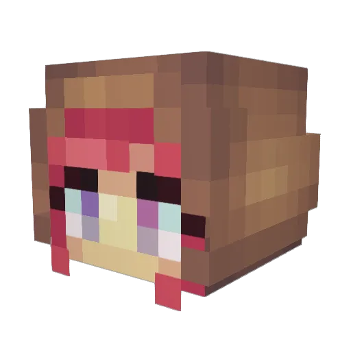 MarieSD06 Minecraft avatar head, 3D render