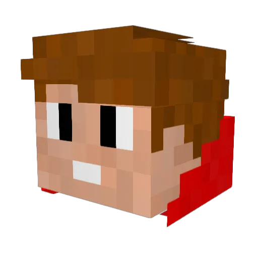 Marie_O Minecraft avatar head, 3D render