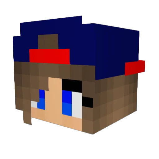 Mariecraft Minecraft avatar head, 3D render