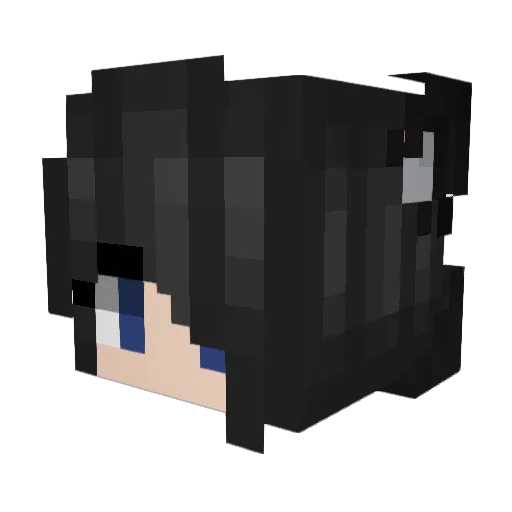 Mariedicule Minecraft avatar head, 3D render