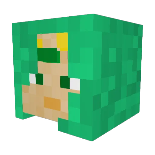 Marieliss Minecraft avatar head, 3D render