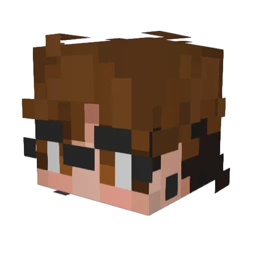 Mariemrks Minecraft avatar head, 3D render
