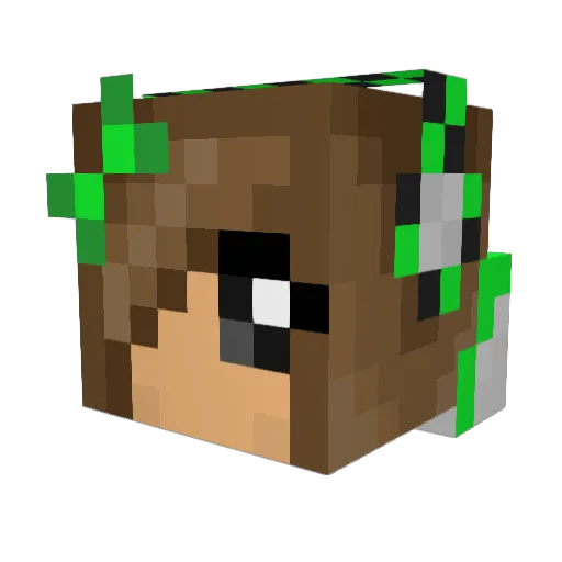 Marieta247 Minecraft avatar head, 3D render
