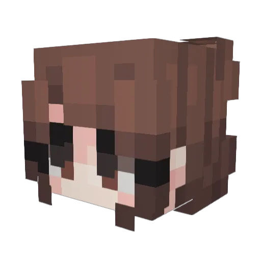 Marievan Minecraft avatar head, 3D render