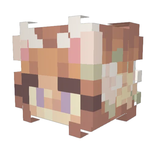 Mariex0107 Minecraft avatar head, 3D render