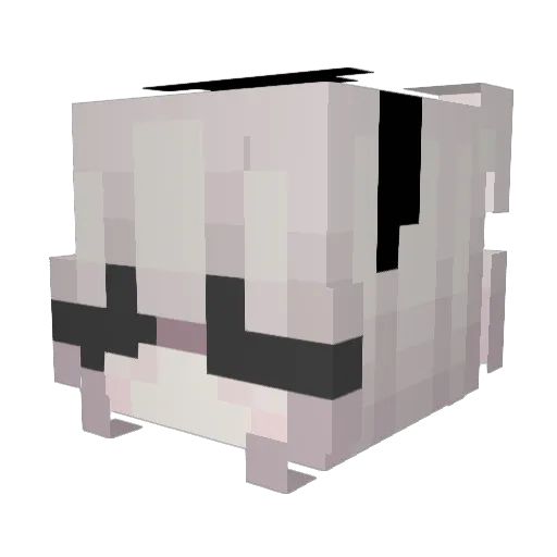 Mariexoxo Minecraft avatar head, 3D render