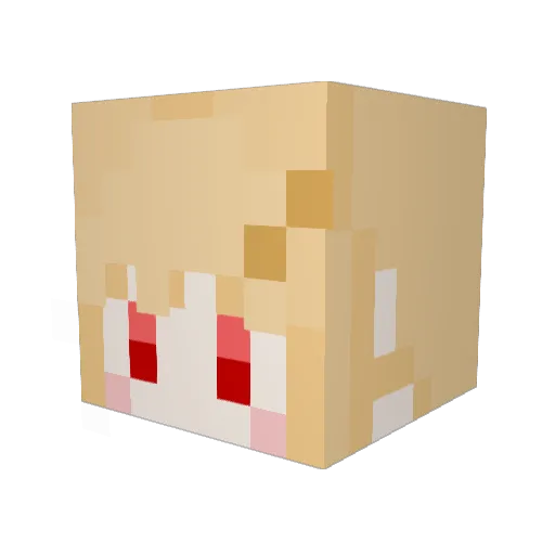 Marii Minecraft avatar head, 3D render