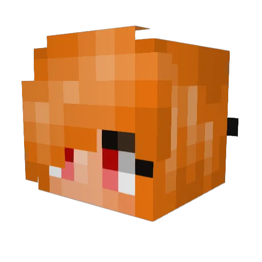 MariiV2 Minecraft avatar head, 3D render