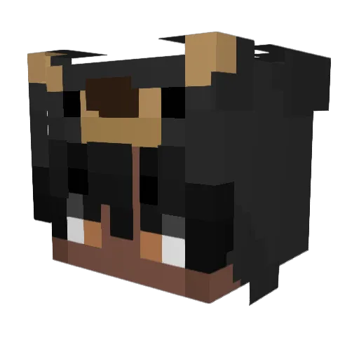 MariiWrld Minecraft avatar head, 3D render