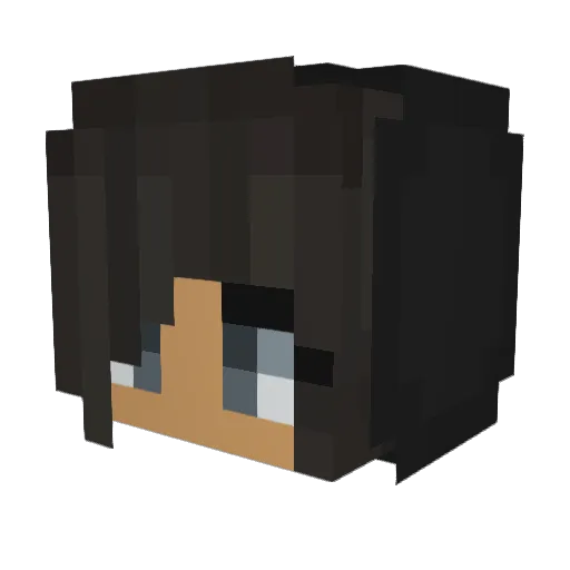 Mariiaaaaa Minecraft avatar head, 3D render