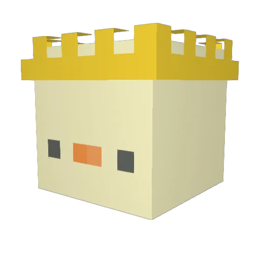 Mariieliz Minecraft avatar head, 3D render