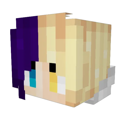 Mariir Minecraft avatar head, 3D render