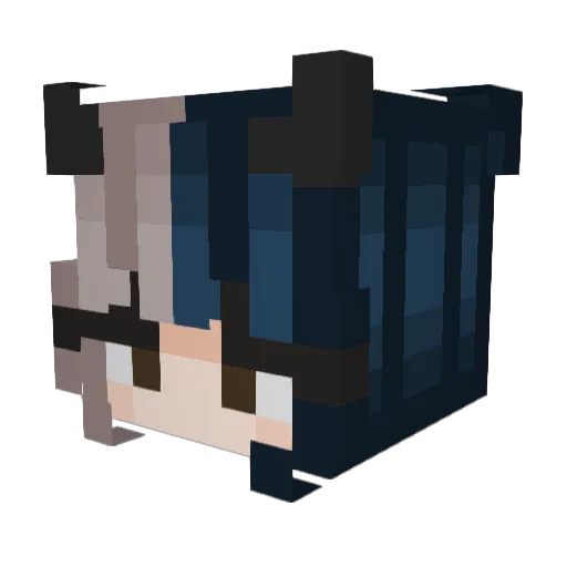 Mariixx Minecraft avatar head, 3D render