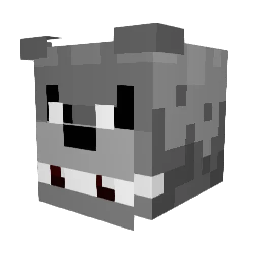 Marijoe Minecraft avatar head, 3D render