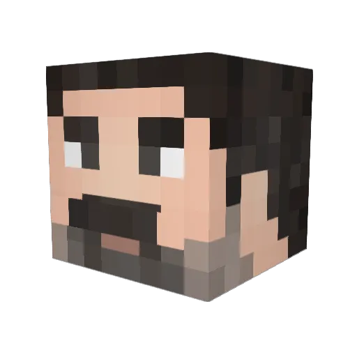 MarikHD Minecraft avatar head, 3D render